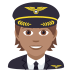 🧑🏽‍✈️ pilot: medium skin tone display on JoyPixels